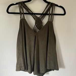 LA heart velvet crop top SIZE M